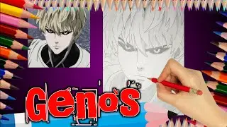 Como desenhar Genos f&aacute;cil (One Punch Man). c&oacute;mo dibujar a Genos f&aacute;cil. How to draw, Genos, easy.