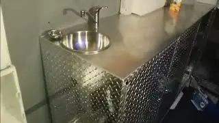 T1N Sprinter conversion: Mounting alum cabinet to the wall pt 1