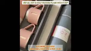 vacuum Flask Set with 3 Cup 500ml hot & cold upto 12 hours