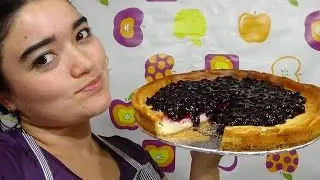 #76 Cheesecake con mermelada(salsa) de arándanos -  Recetas para ti