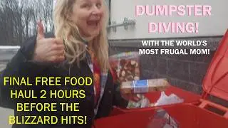 TWO HOURS BEFORE BLIZZARD HITS, FRUGAL MOMMY IS DUMPSTER DIVING FOR FINAL FREE BLIZZARD FOOD!