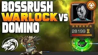 Boss Rush Warlock Vs Domino Solo | Passive Heal Block | Marvel Contest Of Champions