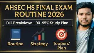 AHSEC HS 2026 Routine + Complete Commerce Strategy | Score 90&ndash;95% Easily | Study Plan + Gap Days