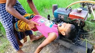 Full Process Of 45 Years Old Antic Machine Startup!! Amazing Machine Start Style By Village Boys.