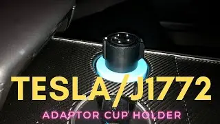 Tesla/J1772 Adaptor Cup Holder for Model 3
