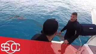 Swimming with sharks ... and Gronk | Hang Time with Sam Alipour | ESPN