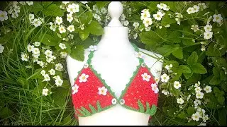 🍓 ERDBEERE 🍓 BIKINI  6  #häkeln #petraperle #haekelanleitung  #bikini #crochet #crocheting#Bh