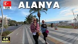 Alanya Oba Beach Walking Tour | Antalya Turkey | November 18, 2025 [4K HD]