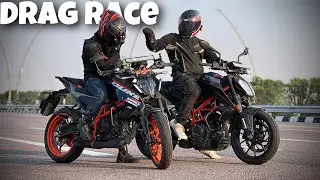Duke390(Gen-3)vs Duke390(Gen-2): The Battle of TopSpeed(Drag Race)🔥