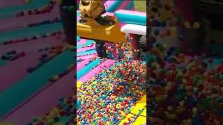 mega ball pool #kids #pool #balloon #mini #funny #fyp #trex #dinosaur