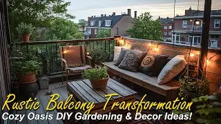 Create a Cozy Oasis on Your Rustic Balcony with DIY Gardening & Decor Ideas