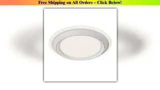 IRALAN Bladeless Ceiling Fans For Bedroom Round Vaneless Modern Ceiling Fan With Light Remote
