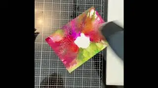 Heat Embossing on an Alcohol Inked Background