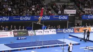 Andreas Bretschneider am Reck beim DTB- Pokal 2016