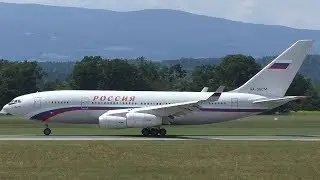 Rossiya Special Flight Squadron Ilyushin IL-96 takeoff at Graz Airport | RA-96014