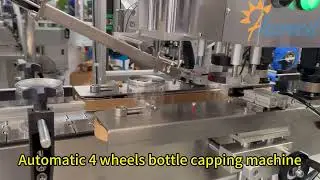 Automatic 4 wheels clamping capping machine, Gripping capper machine manufacturer