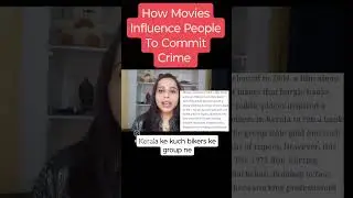 Movies Influence People to Commit Crime 😲