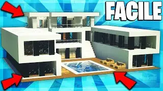 COME COSTRUIRE UNA MEGA VILLA MODERNA ASSURDA SU MINECRAFT! [FACILE] - Minecraft Tutorial ITA