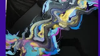 How I got these Amazing Cells,  Black Base Series. Acrylic Pouring Fluid Art #168