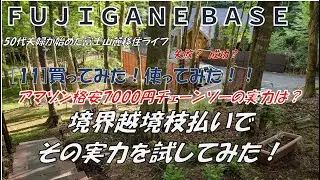 [11]アマゾン格安7000円チェーンソーの実力判定！隣地境界越境枝払い実践
