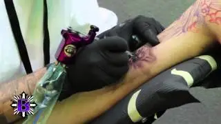 Macko tattooing with Bishop Rotary in London