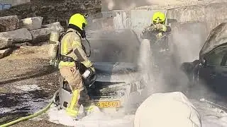 #israel #sortvideo #hightlight #instagram # fire #How to extinguish a fire in a car?