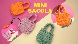 Mini sacolinha de crochê - Iniciantes! Sacolinha para bonecas ou bolsinhas infantis - Novelo Rosa