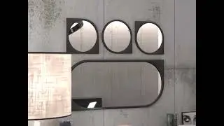 Unique Irregular Round Wall Mirror Set - Aesthetic Gold Long & Asymmetrical Bathroom Vanity Mirror