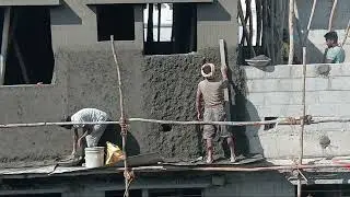 Plastering for Top floor  VIDEO #skills #working