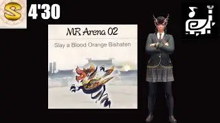 MHR Sunbreak | MR Arena 02: Blood Orange Bishaten S-Rank (4'30) | Hunting Horn Solo
