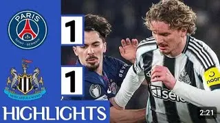 PSG Vs Newcastle 1-1 | Uefa Champion league game highlights. #trending #championsleague #viralvideo 
