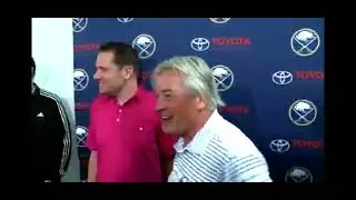 Rene Robert and Gilbert Perreault messing with each other.