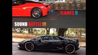 Huracan Loud af with (FI Exhaust) and 458 Italia Spitting Flames!!!