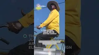 Residents Celebrates Ugandan President Museveni's Dummy