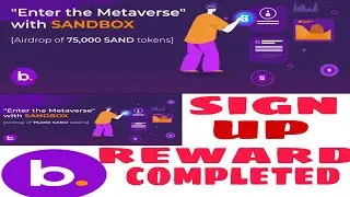 BITBNS airdrop reward . Sand giveaway bitbns #bitbns #sandbox