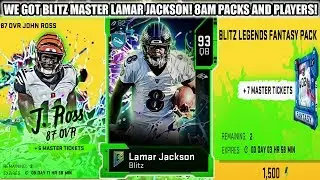 WE GOT BLITZ MASTER LAMAR JACKSON! 8AM PLAYERS AND BLITZ LEGEND PACKS! | MADDEN 20 ULTIMATE TEAM