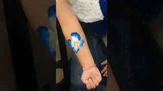 Kids Tattoo with Acrylic color #birthdaycelebration #butterflytattoo #shreedaBisht #kidsshortsvideo