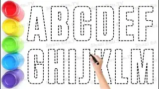 Let's Learn to Draw and Paint ABCDEFGHIJKLM for Kids // Easy Step by Step Drawing Tutorial