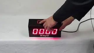 LED Push Button Controlled Countdown Timer w/ Hours Minutes, Seconds, Tenths, Hundredths, DC-25T-DN
