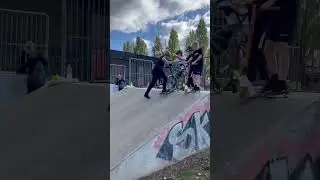Clearing a box jump | Rossington Skatepark | Scooters | bartlebros