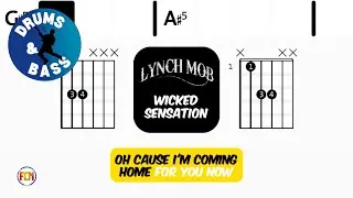 Lynch Mob - Wicked Sensation &bull; Bass & Drums | Scrolling Guitar Chords & Lyrics