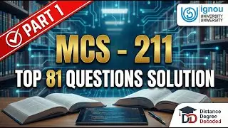 MCS-211 Solved Important Questions 2025 | Part 1 (Q1 to Q08)