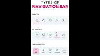 TYPES OF NAVIGATION BAR #navigationbar #underline #indicator #border #shorts