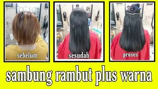 sambung rambut super pendek plus warna ! ! hair extension pendek | hair extension bob