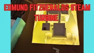 Building a cardboard ship engine room model. SS Edmund Fitzgeralds steam turbine engine room.