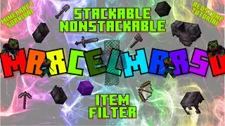 Stackable/Non-Stackable Item Filter Minecraft Survival Redstone Tutorial