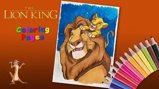 Coloring #Simba and Mufasa. #LionKing #coloringBook How to draw a lion from your favorite cartoon.