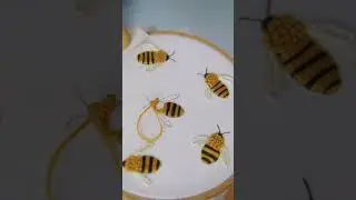 simple embroidery bee...🐝😍