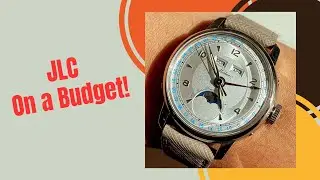 Часы Merkur с фазами Луны и тройным указателем даты. JLC Master Control Homage.