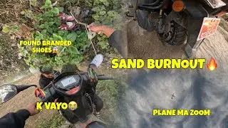 Found Shoes || Sand Burnout On Scooty🔥